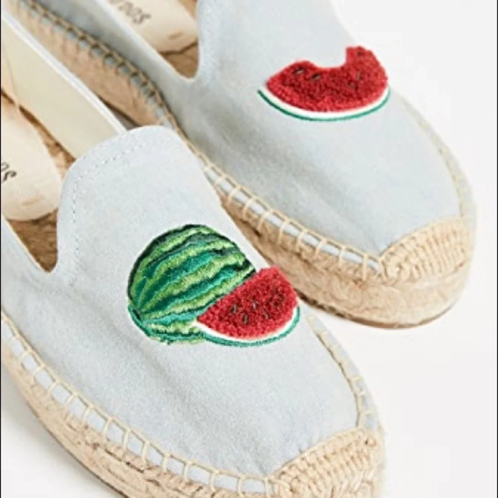 SOLUDOS WATERMELON SHOES 🍉 BLUE ESPADRILLES 9.5 NEW